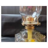 Glass Oil Lamp with Embossed Design
