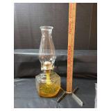 Glass Oil Lamp with Embossed Design