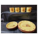 Monterrey Western Ware Chuck Wagon Dinnerware Set 11pc