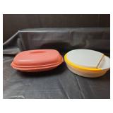 Vintage Tupperware Kitchen Work Unit and Microwave Steamer