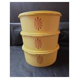 Tupperware Yellow Servalier Containers Set