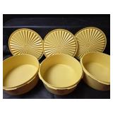Tupperware Yellow Servalier Containers Set