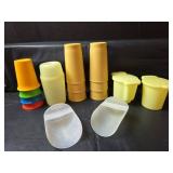 Tupperware Storage Containers, Scoops, and Drinking Cups