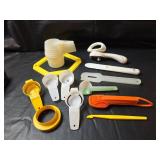 Tupperware Measuring Spoons and Cups Set with Holder and Utensils