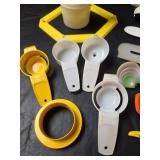 Tupperware Measuring Spoons and Cups Set with Holder and Utensils
