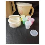 Tupperware Bagel and Cream Cheese Holders, Microwave Steamer, Pitcher, and More