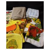 1970s Kitchen Towel Collection with Orchard Design