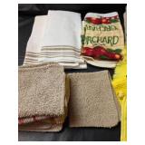 1970s Kitchen Towel Collection with Orchard Design