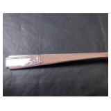 4 piece Oneida William A Rogers Silverplate flatware set and Prestige Plate flatware and serving pieces set in Wooden Storage Chest