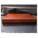 4 piece Oneida William A Rogers Silverplate flatware set and Prestige Plate flatware and serving pieces set in Wooden Storage Chest