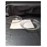 2 Pyrex 209 9\" pie plates. One with H-1 marking and One with Backward Stamp