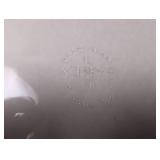 2 Pyrex 209 9\" pie plates. One with H-1 marking and One with Backward Stamp