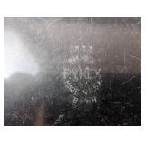 Vintage Pyrex 222 Square Glass Baking Dish with B-HH marking and Decorative Handles