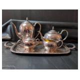 Briarcliff Silver Tea Service Set with Tray