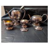 Briarcliff Silver Tea Service Set with Tray