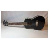 Lanikai Black Electric Bass Ukulele with Gold Trim