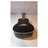 Lanikai Black Electric Bass Ukulele with Gold Trim