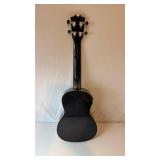 Lanikai Black Electric Bass Ukulele with Gold Trim