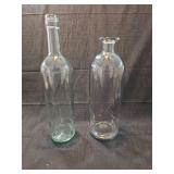 Clear Glass Bottles - Set of 2