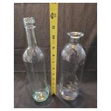 Clear Glass Bottles - Set of 2