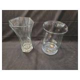 Art Deco Style Clear Glass Vases