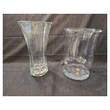 Art Deco Style Clear Glass Vases