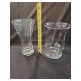 Art Deco Style Clear Glass Vases