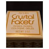 Avon Crystal Faces Roses Cologne Set