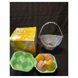 Avon Treasure Basket Guest Soap Set with Silver Baskets