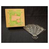 Avon Hostess Fancy Soap Set with Crystal Fan Dish