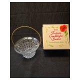 Avon Fostoria Candlelight Basket with Box