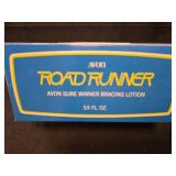 Avon Road Runner Blue Glass Motorcycle Vehicle