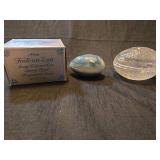 Avon Fostoria Egg Set with Spring Lilacs Soap