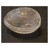 Avon Fostoria Egg Set with Spring Lilacs Soap