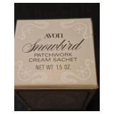 Avon Snowbird Patchwork Cream Sachet Set