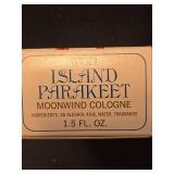 Island Parakeet Moonwind Cologne with Blue Glass Bird Bottle