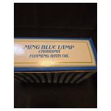 Avon Ming Blue Lamp Charisma Bath Oil Decanter