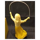 Avon Skip-a-Rope Roses Cologne Set with Buttercup Candlestick