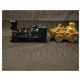 Avon Steam Locomotive Glass Decanters Set