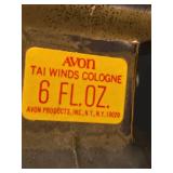 Avon Steam Locomotive Glass Decanters Set