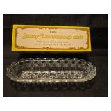 Avon Sunny Lemon Soap Set with Crystal Dish