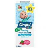 Orajel Kids CoComelon Training Toothpaste Fluoride-Free  Natural Watermelon Flavor  1.5 oz