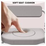 Adjustable Medical Bedside Commode Chair with Padded Backrest, Height Adjustable, Drop Arm Support Retail- $91
