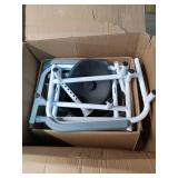 Adjustable Medical Bedside Commode Chair with Padded Backrest, Height Adjustable, Drop Arm Support Retail- $91