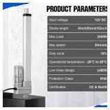ECO-WORTHY Linear Actuator Heavy Duty 3000N/660lbs with Mounting Brackets Multi-Function (12V, 12\") Retail- $48