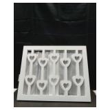 Indoor/Outdoor Solid Wood Heart Freestanding Foldable Adjustable 3-Section Pet Gate, Retail $45