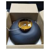 Bargeni Flush Mount Ceiling Light,12.5 inch LED Ceiling Light Fixture,5CCT Dimmable/2700K-6000K/20W, Matte Black with Wood Accent,Mid Century Light Fixtures Ceiling Mount,ETL Certified, Retail $50