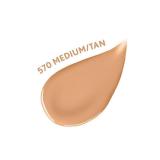 COVERGIRL Clean Fresh Nourishing Skin Tint, 570 Medium/Tan, Liquid Foundation, Dewy Finish, Infused with Coconut & Aloe, Vegan Formula