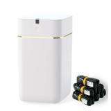 Airdeer Automatic Trash Can, 4 Gallon Self Sealing and Self-Changing Smart Trash Can, Motion Sensor, Touchless Garbage can with lid for Kitchen Bathroom Office, 6 Refill Rings(A1, Golden line) Retail-