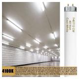 Konideke T12 48 Inches 40 Watt Fluorescent Tube, F40T12/841 Light Bulb, 4 Foot T12 Fluorescent Light Bulb, 4100K Cool White, F40T12/CW, 3250 Lumens, G13 Bi-Pin Base, 4 Pack